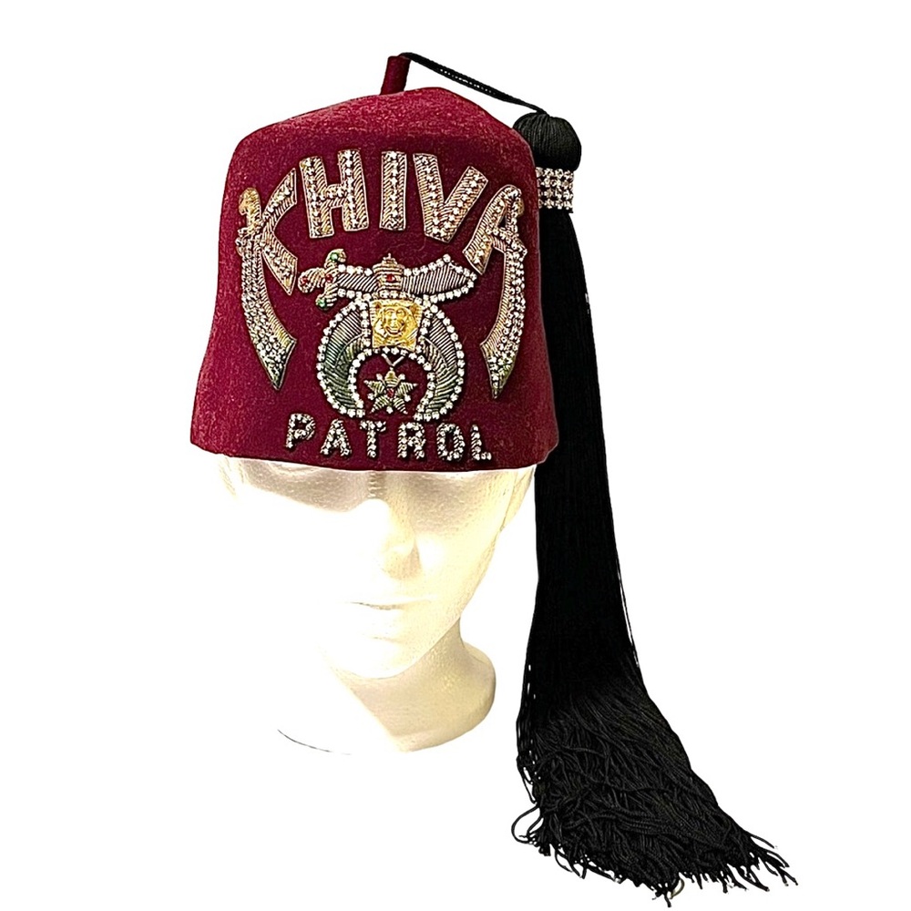 Vintage Shriners Khiva Wool Fez